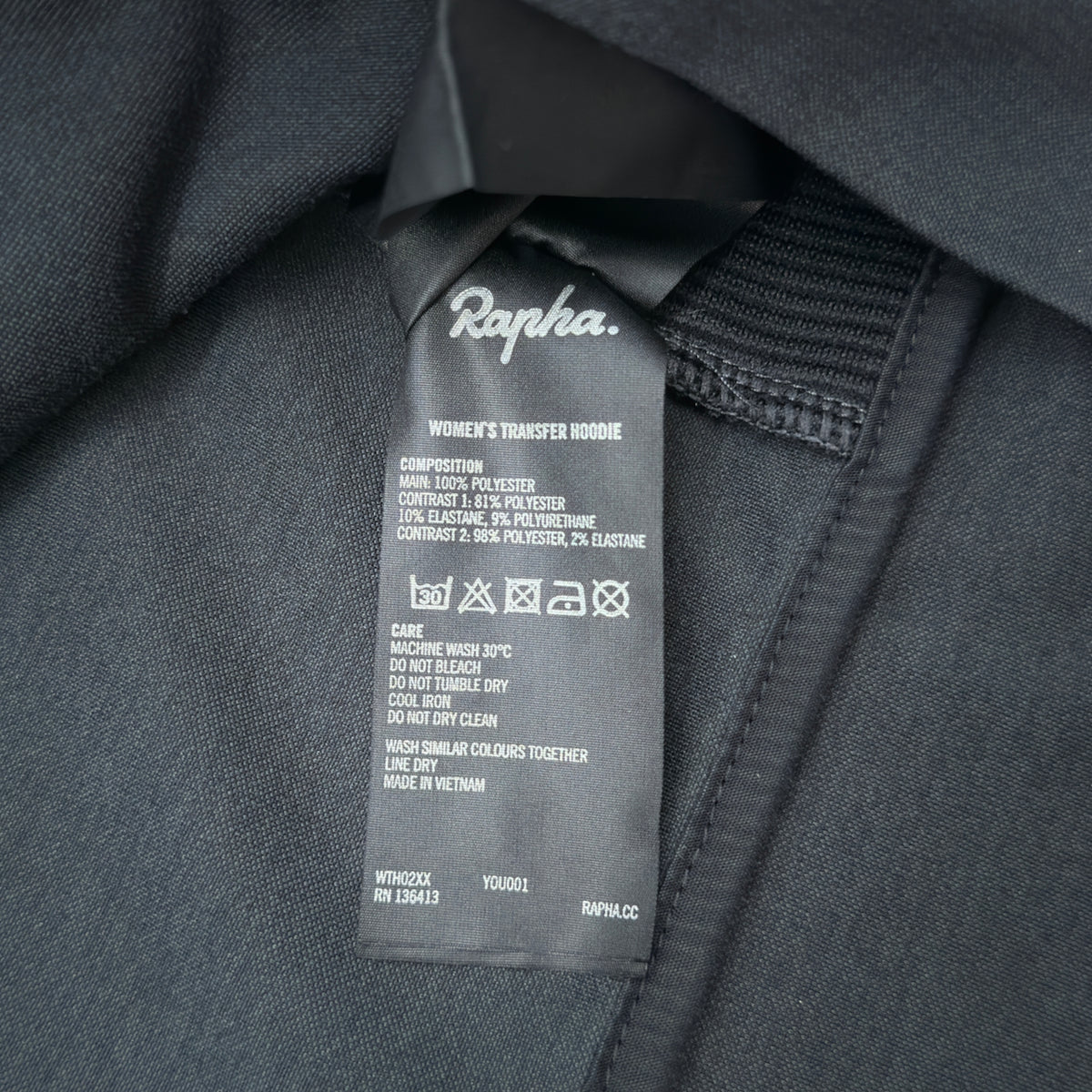 Rapha Women's Transfer Hoodie - M - Black / Dark Grey - Very Good Used Condition