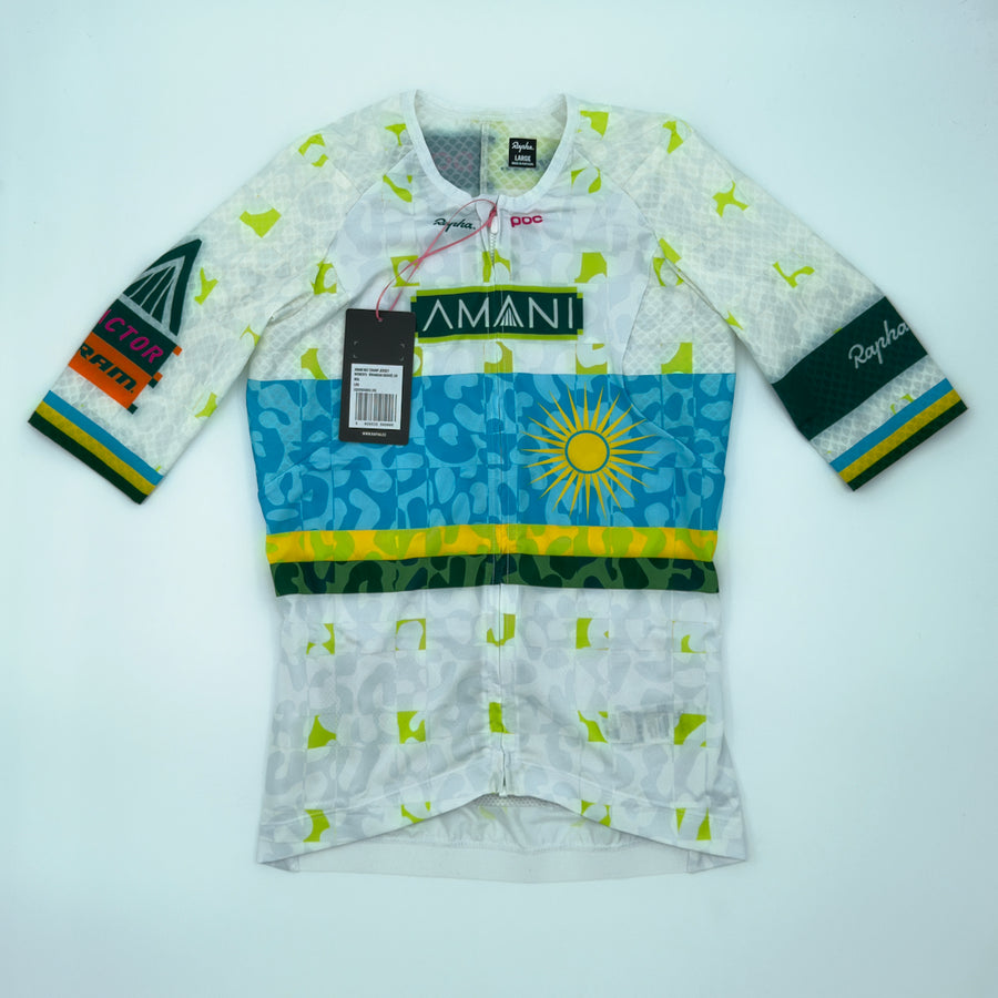 Rapha x AMANI Women's Rwandan Gravel National Champion Jersey - L - Multicolour - New With Tags (alternate view)