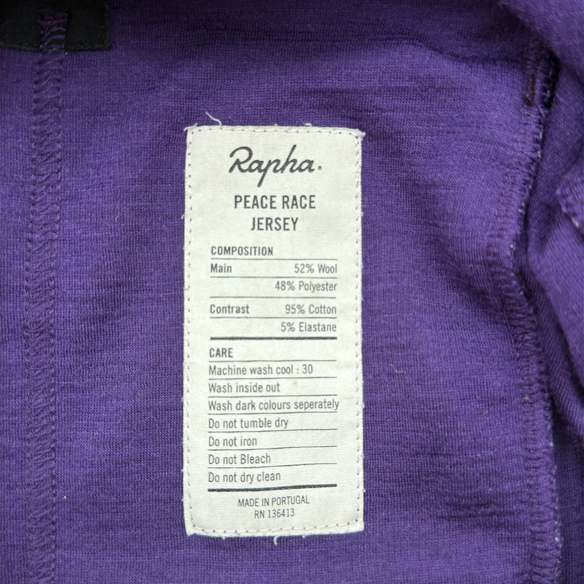 Rapha Men's Peace Race Jersey - S - Plum - Very Good Used Condition