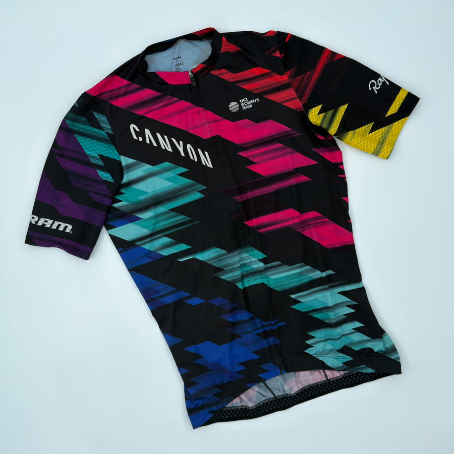 Rapha CANYON//SRAM Women's Aero Jersey - L - Black / Multicolour - Excellent Used Condition