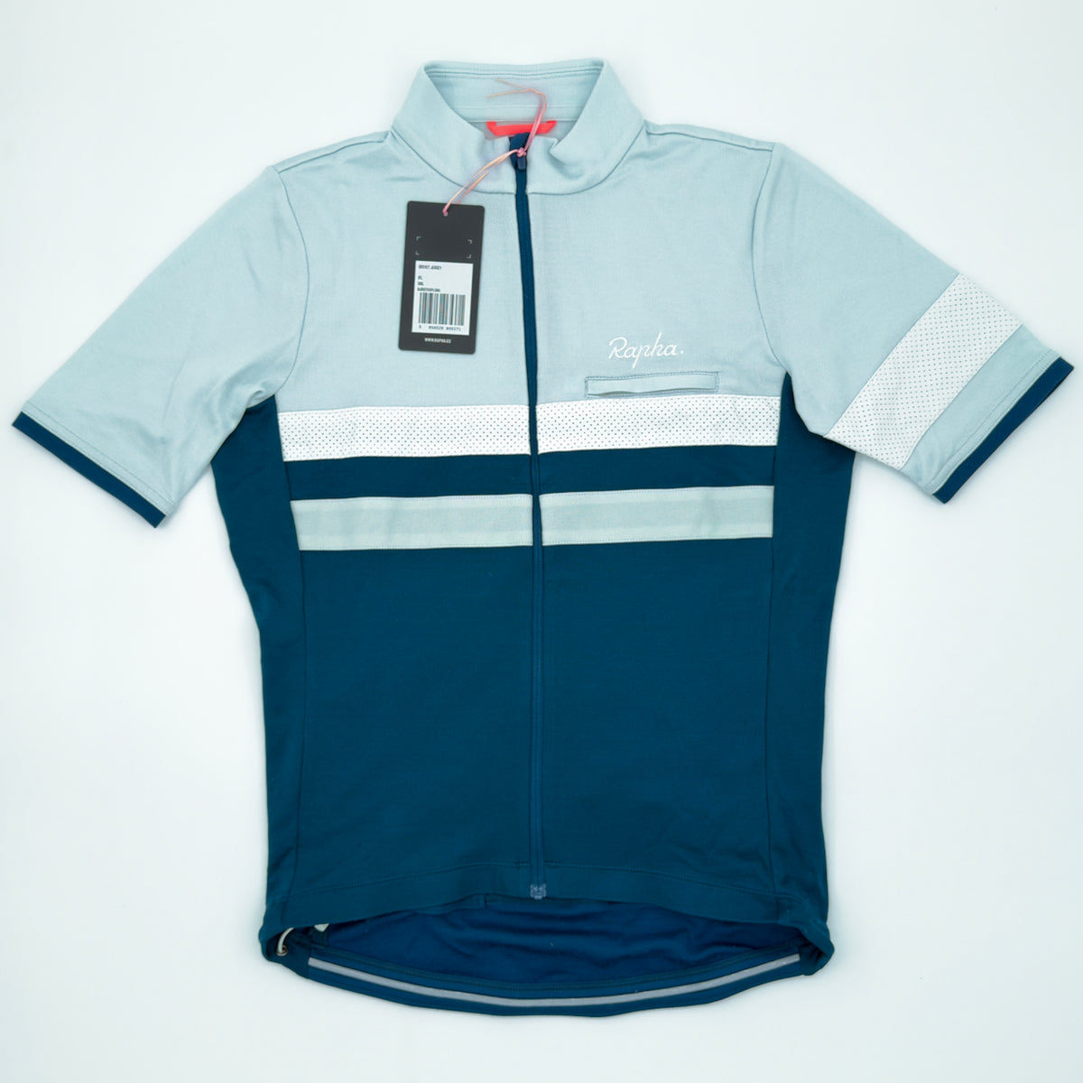 Rapha Men's Brevet Jersey II - Small - Navy / Light Blue - New With Tags