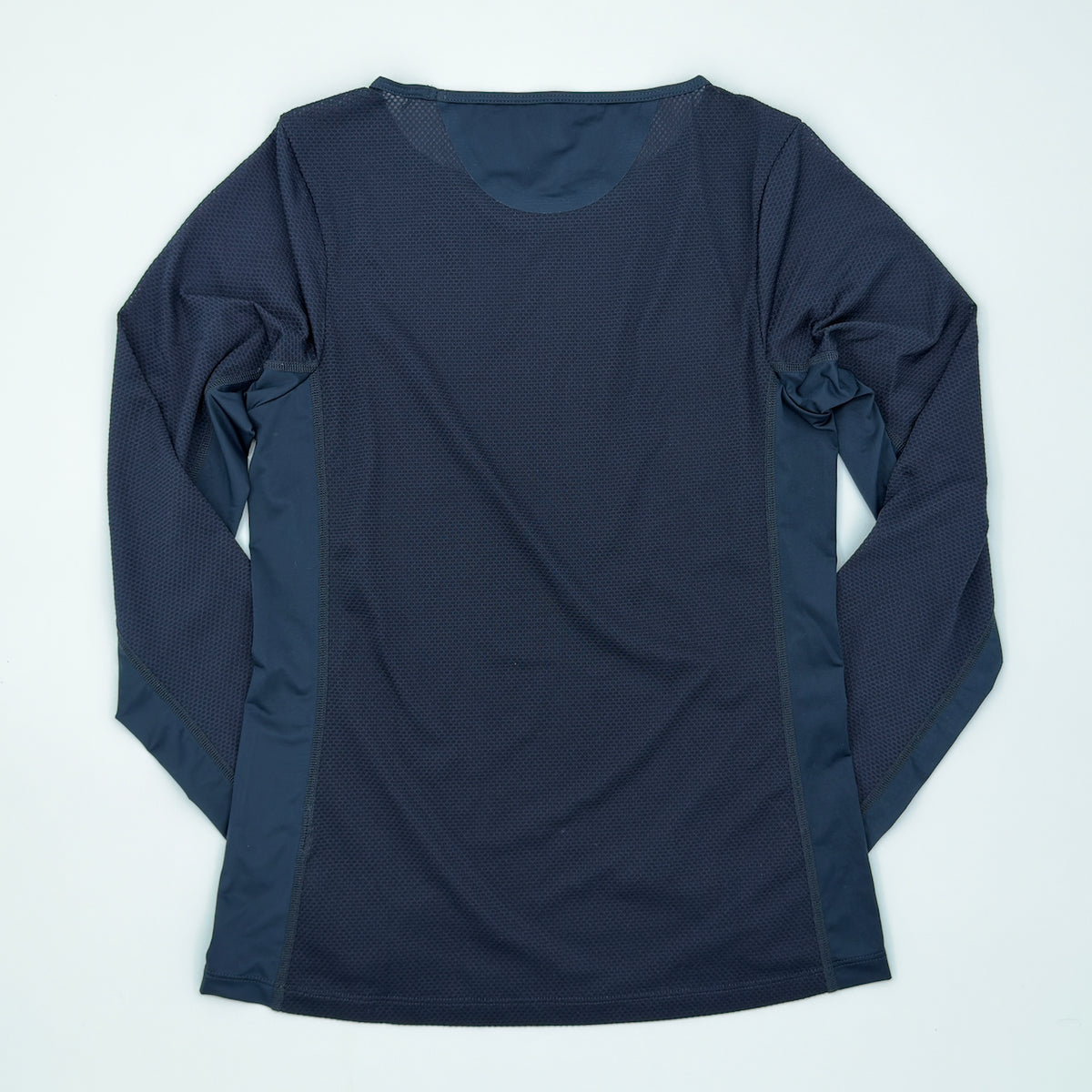 Rapha Women's Long Sleeve Base Layer rear view showing honeycomb mesh and contrast panels