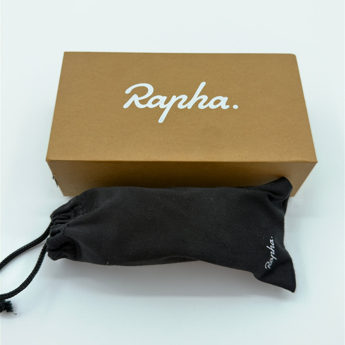 Original Rapha box and soft pouch included with the Mistral Glasses