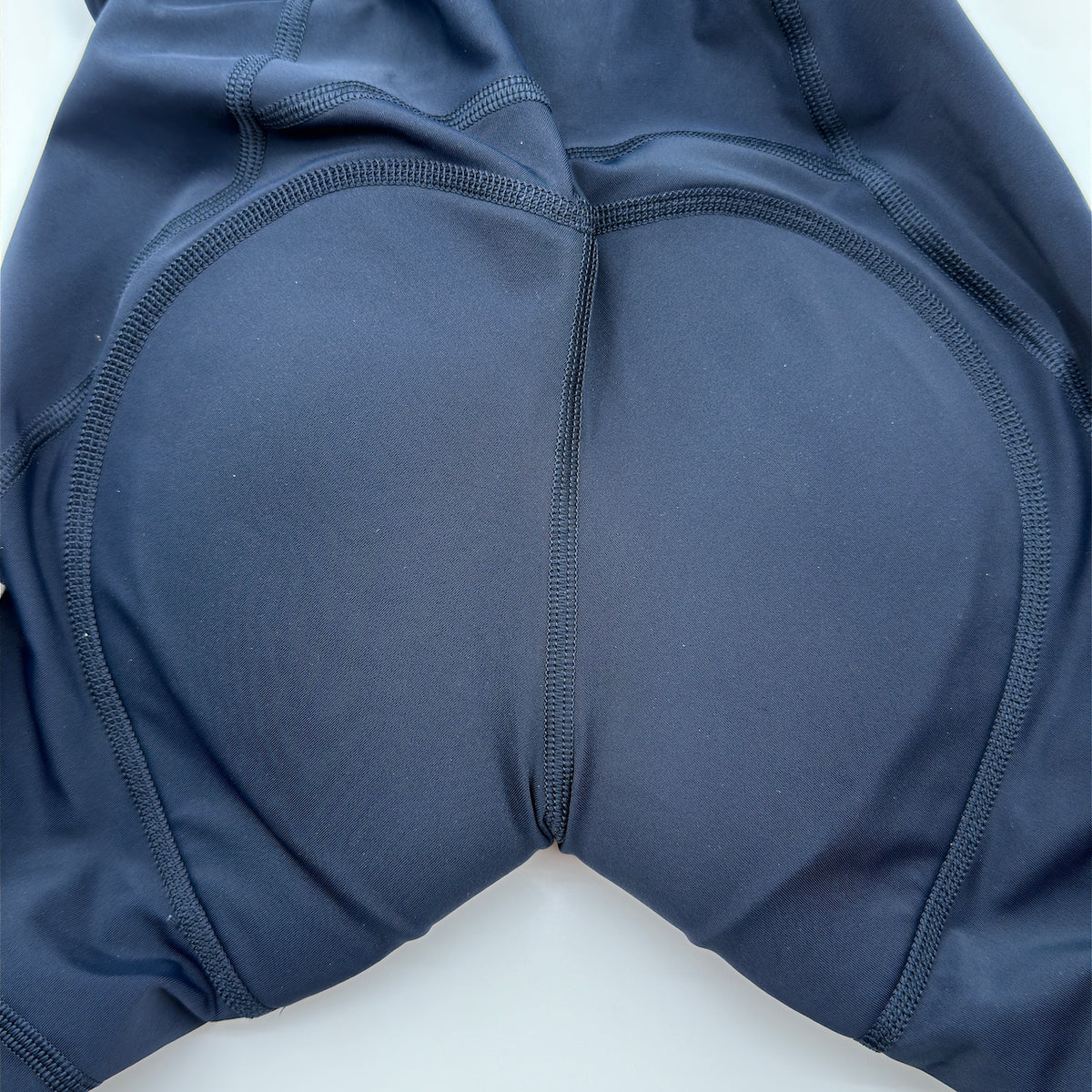 Rapha Pro Team Training Bib Shorts seat panel close-up showing fabric condition