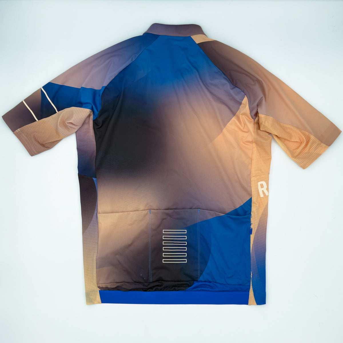 Rapha Pro Team Lightweight Jersey Surface Print rear view showing three pockets and graduated print