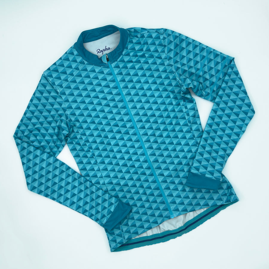 Rapha Women's Cross Long Sleeve Souplesse Jersey - M - Teal - Excellent Used Condition