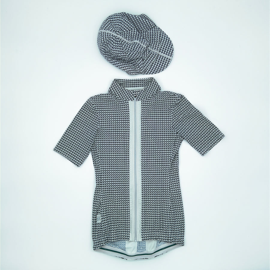 Rapha + Liberty Women's Souplesse Jersey & Matching Cap - XXS - Navy / White - Excellent Used Condition (alternate view)