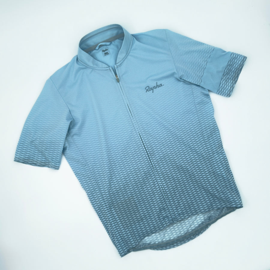 Rapha Men's Classic Flyweight Jersey - Line Fade - S - Pale Blue - Very Good Used Condition