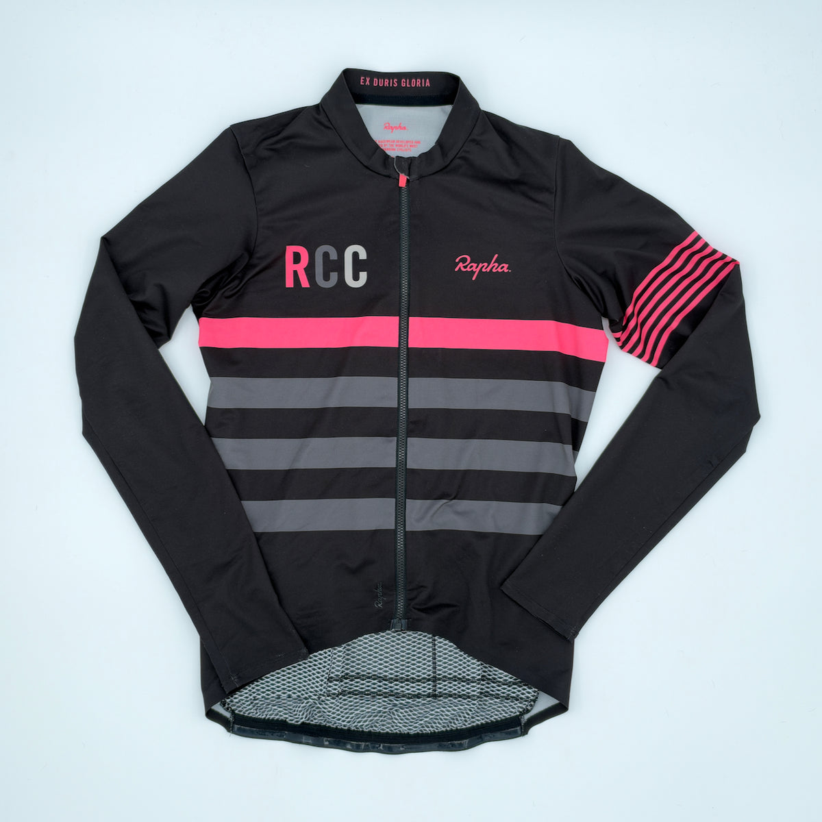 Rapha Men's RCC Pro Team Long Sleeve Midweight Jersey - Small - Black - Very Good Used Condition