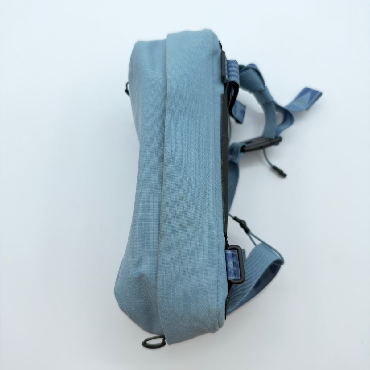 Side profile showing the bag depth and zip run