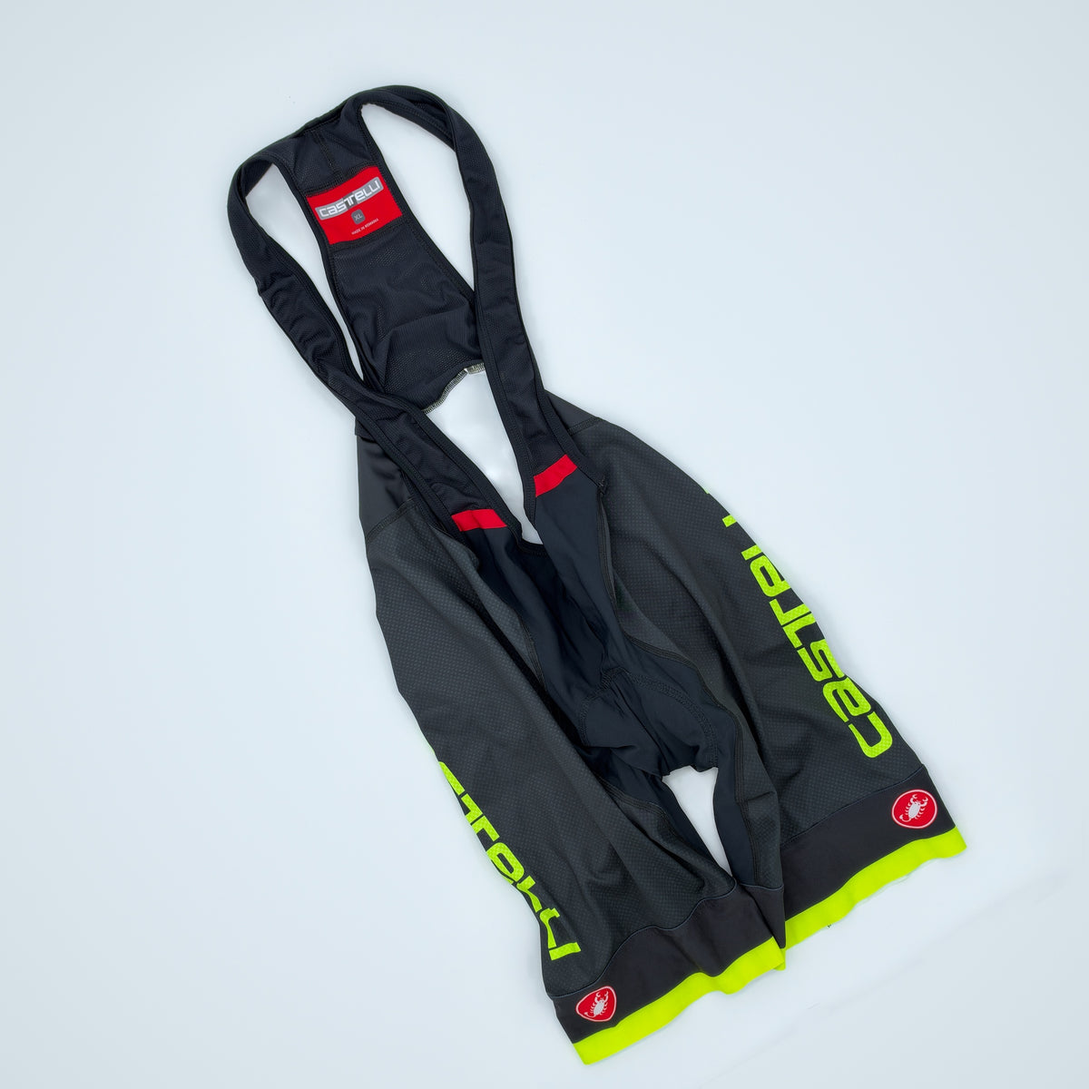 Castelli Men's Competizione Bib Shorts - Extra Large - Black / Fluo Yellow - Very Good Used Condition