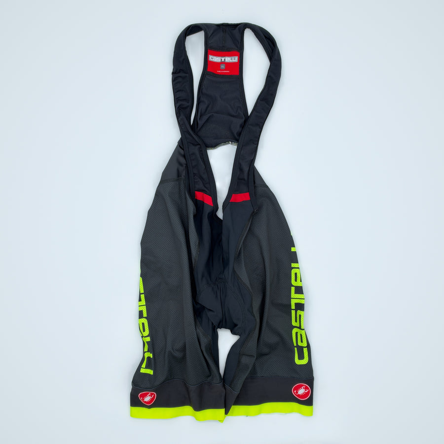 Castelli Men's Competizione Bib Shorts - Extra Large - Black / Fluo Yellow - Very Good Used Condition (alternate view)