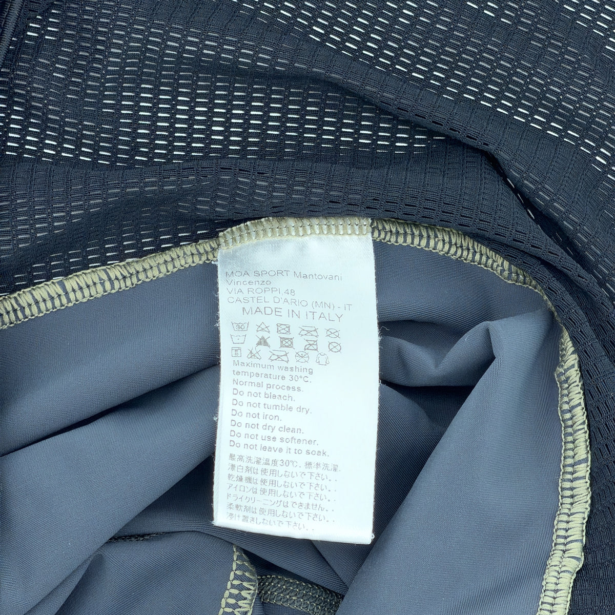 Care label, made in Italy