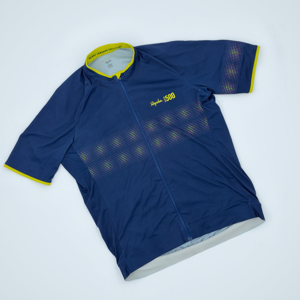 Rapha Men's Core Jersey - Large - Navy / Yellow - Very Good Used Condition