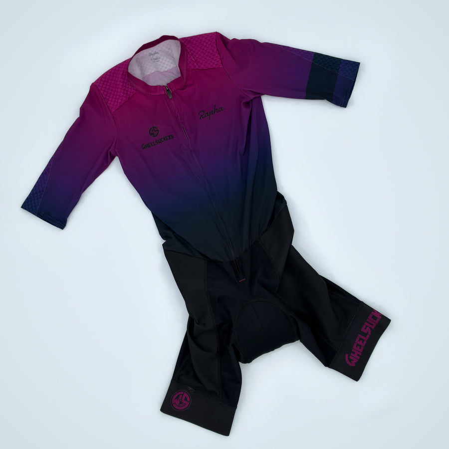 Rapha Women's Pro Team Aerosuit - Wheelsuckers - Extra Small - Plum / Pink / Black - Very Good Used Condition