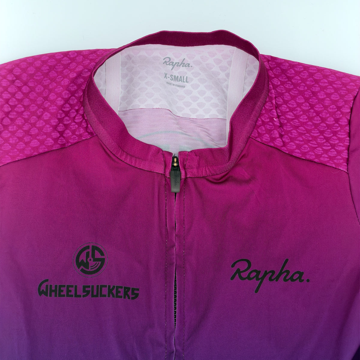 Front detail with Wheelsuckers and Rapha logos